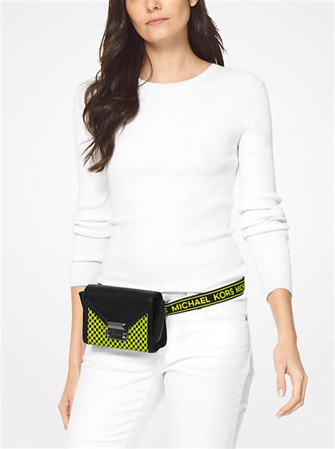 michael kors whitney mini neon|Whitney Mini Neon Checkerboard Logo Leather  .